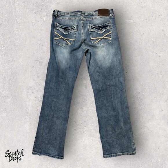 TK Axel Men's Distressed Blue Jeans Size 36 x 32 Relaxed Fit Vintage Denim Pants - Picture 4 of 4